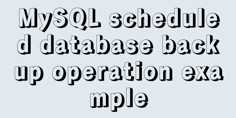 MySQL scheduled database backup operation example