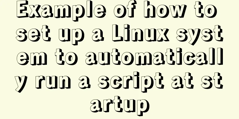 Example of how to set up a Linux system to automatically run a script at startup