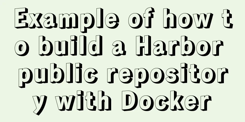 Example of how to build a Harbor public repository with Docker