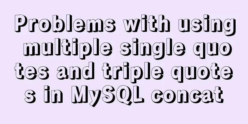 Problems with using multiple single quotes and triple quotes in MySQL concat