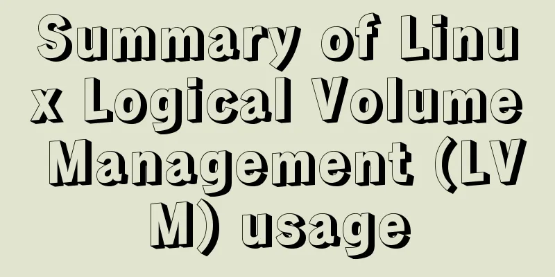 Summary of Linux Logical Volume Management (LVM) usage