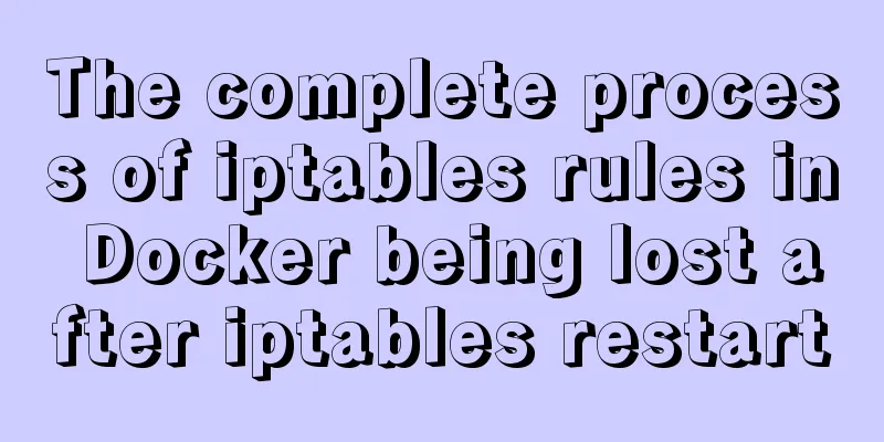 The complete process of iptables rules in Docker being lost after iptables restart