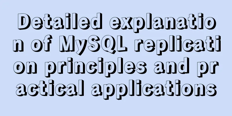 Detailed explanation of MySQL replication principles and practical applications