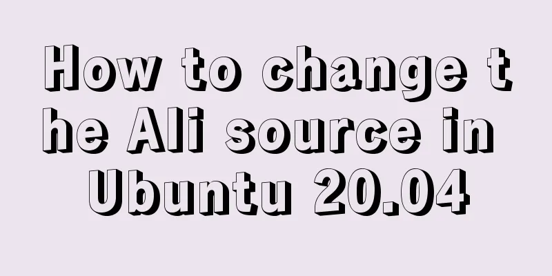 How to change the Ali source in Ubuntu 20.04