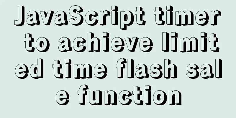 JavaScript timer to achieve limited time flash sale function
