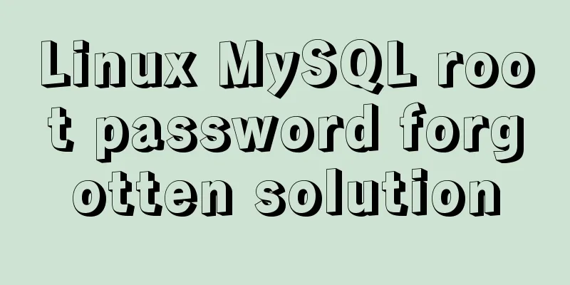 Linux MySQL root password forgotten solution