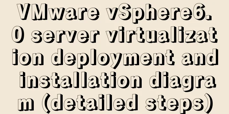 VMware vSphere6.0 server virtualization deployment and installation diagram (detailed steps)