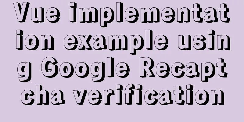 Vue implementation example using Google Recaptcha verification