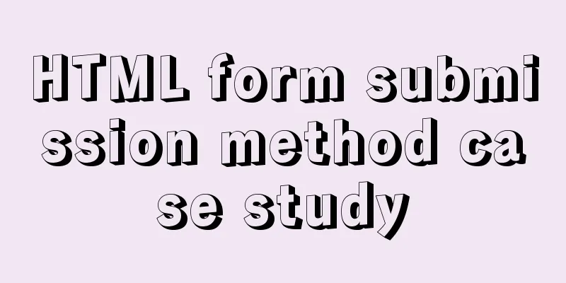 HTML form submission method case study