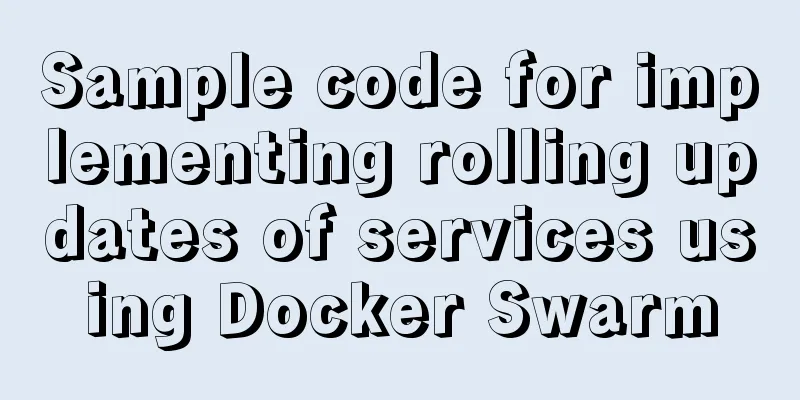Sample code for implementing rolling updates of services using Docker Swarm