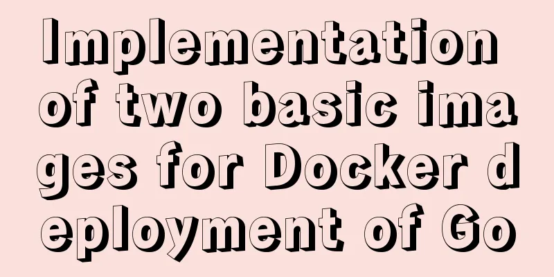 Implementation of two basic images for Docker deployment of Go