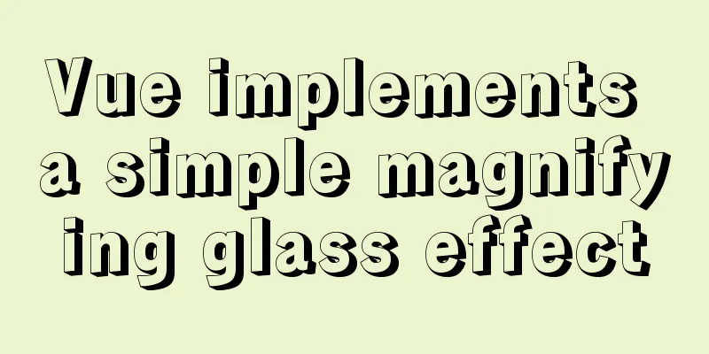 Vue implements a simple magnifying glass effect