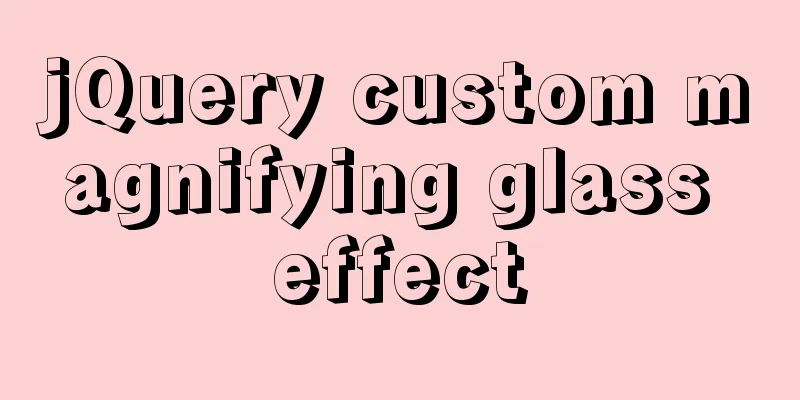 jQuery custom magnifying glass effect