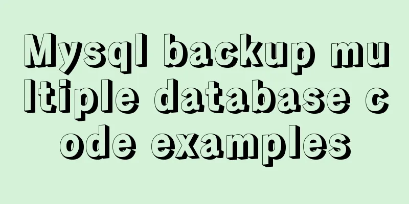 Mysql backup multiple database code examples