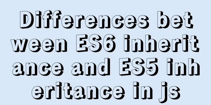 Differences between ES6 inheritance and ES5 inheritance in js