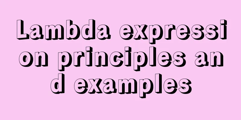 Lambda expression principles and examples