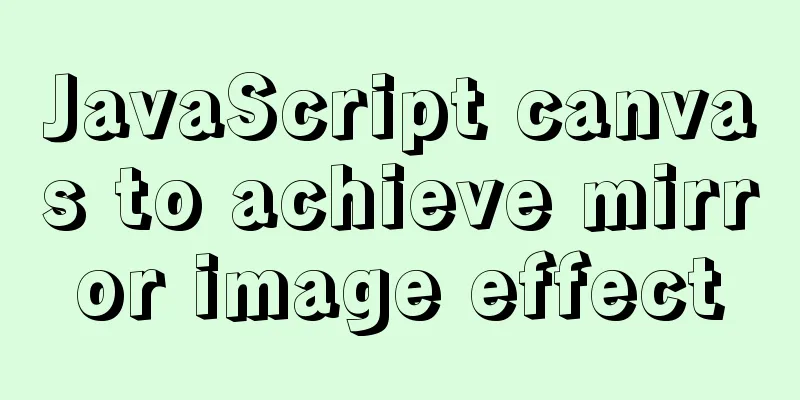 JavaScript canvas to achieve mirror image effect