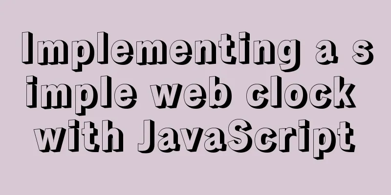 Implementing a simple web clock with JavaScript