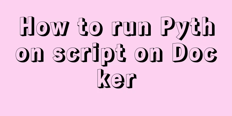How to run Python script on Docker