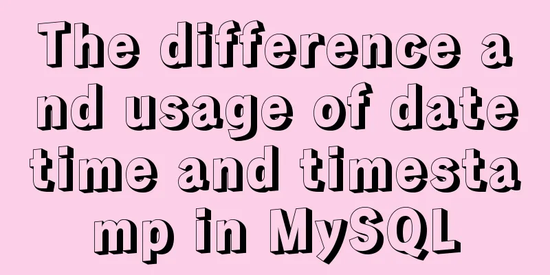 The difference and usage of datetime and timestamp in MySQL