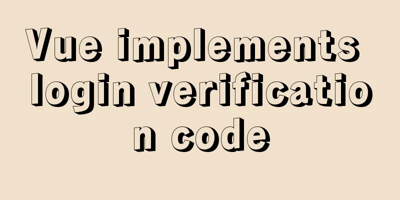 Vue implements login verification code