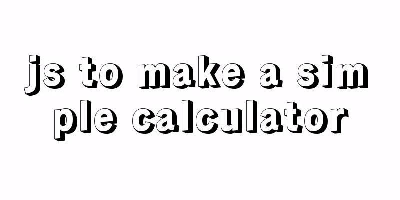 js to make a simple calculator