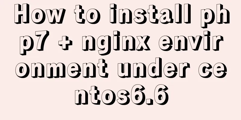 How to install php7 + nginx environment under centos6.6