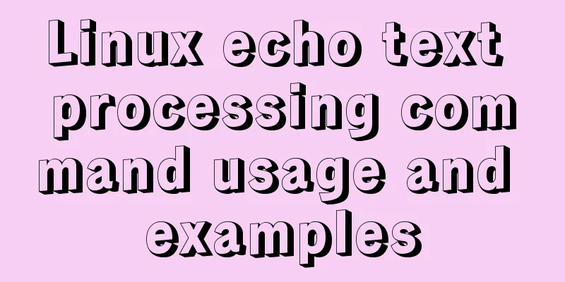 Linux echo text processing command usage and examples