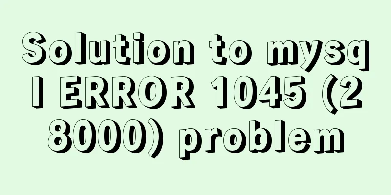 Solution to mysql ERROR 1045 (28000) problem