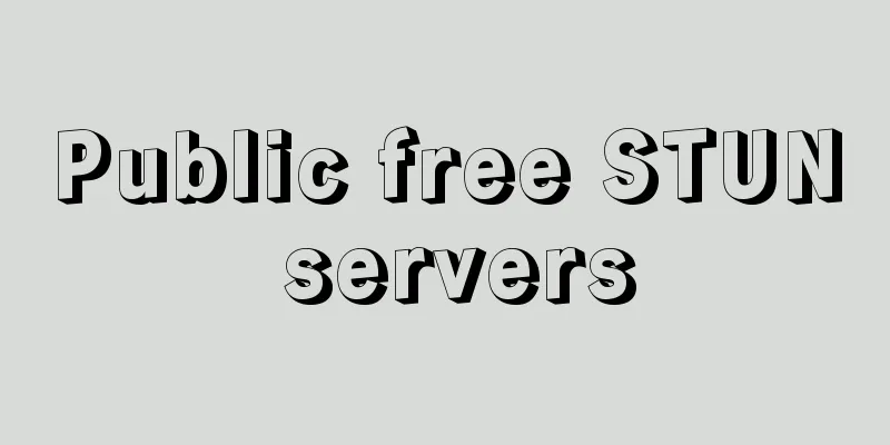 Public free STUN servers