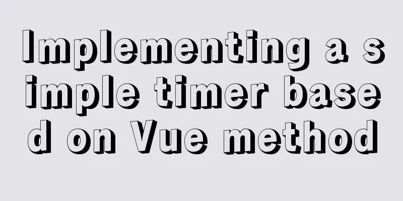 Implementing a simple timer based on Vue method