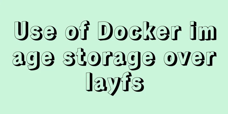 Use of Docker image storage overlayfs