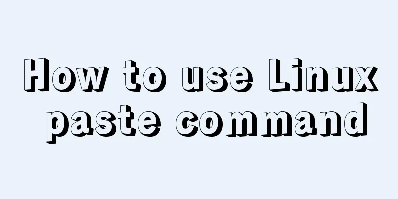 How to use Linux paste command