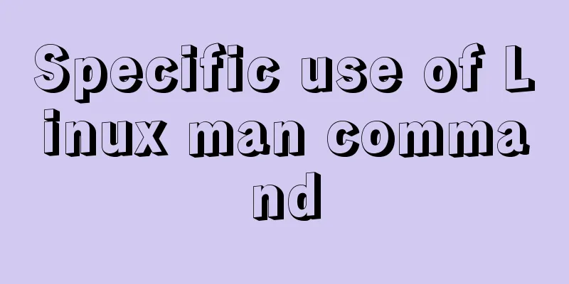 Specific use of Linux man command