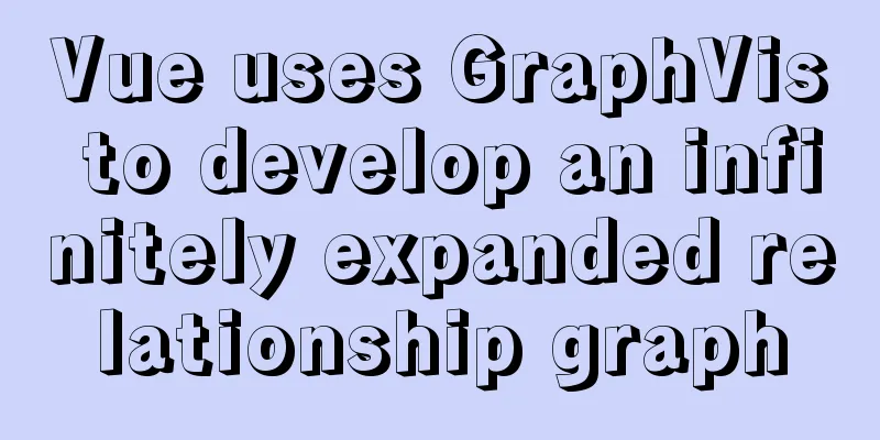 Vue uses GraphVis to develop an infinitely expanded relationship graph