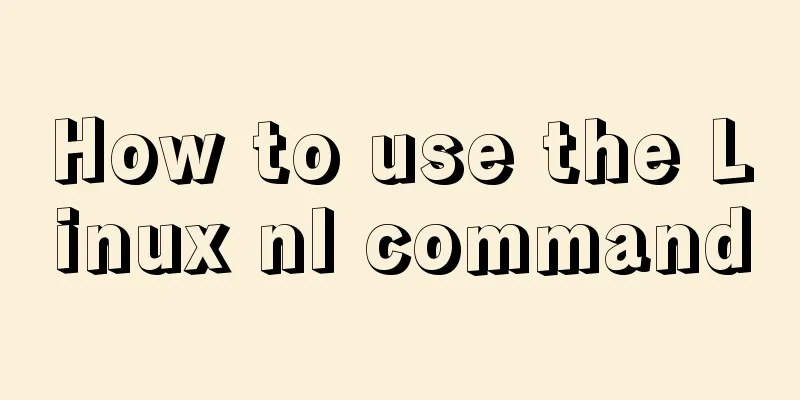 How to use the Linux nl command