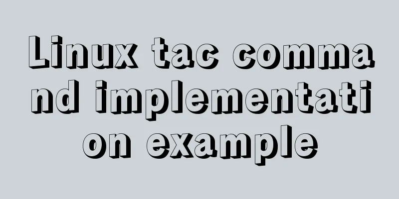 Linux tac command implementation example