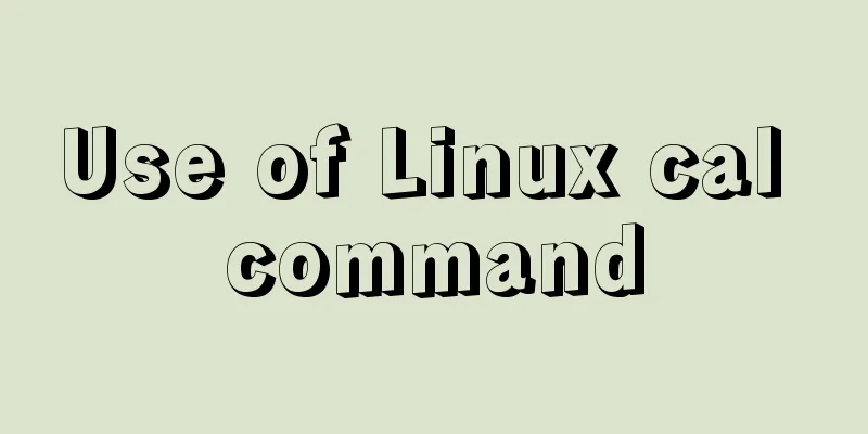 Use of Linux cal command