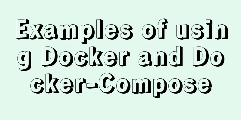 Examples of using Docker and Docker-Compose