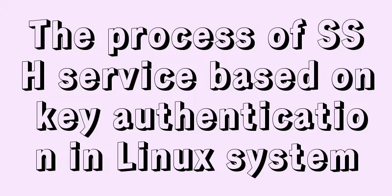 The process of SSH service based on key authentication in Linux system