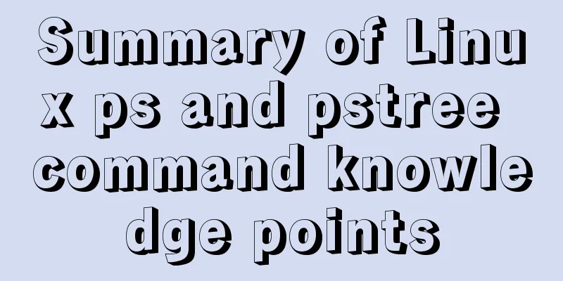 Summary of Linux ps and pstree command knowledge points