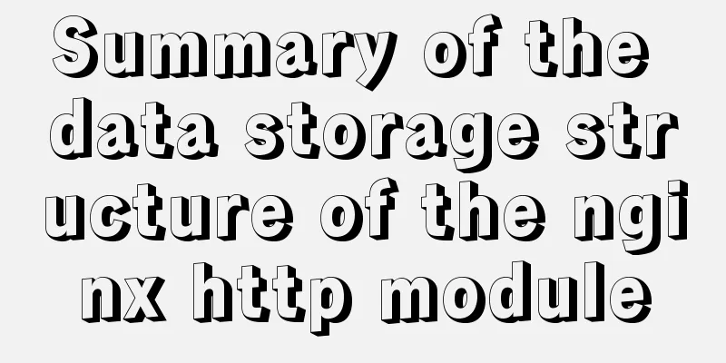 Summary of the data storage structure of the nginx http module