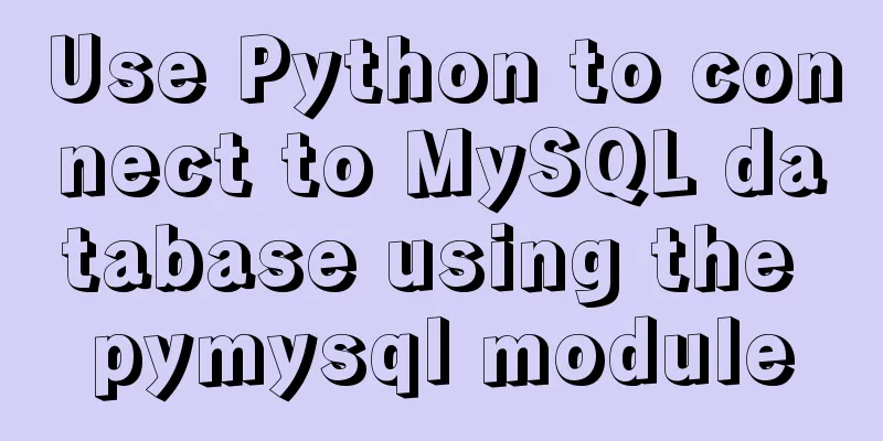 Use Python to connect to MySQL database using the pymysql module