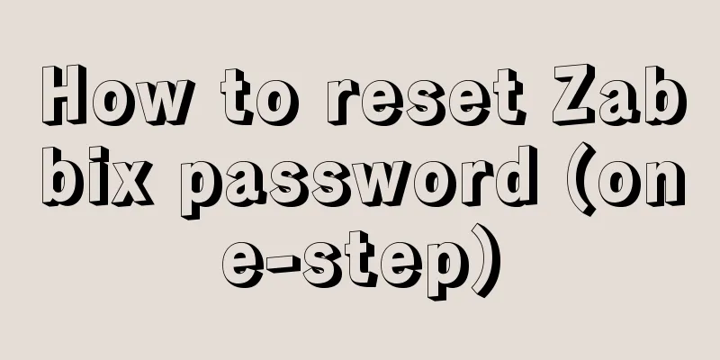 How to reset Zabbix password (one-step)