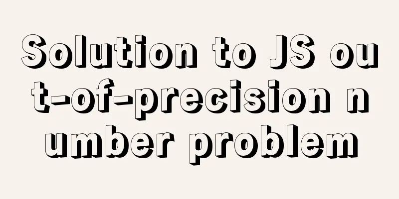 Solution to JS out-of-precision number problem