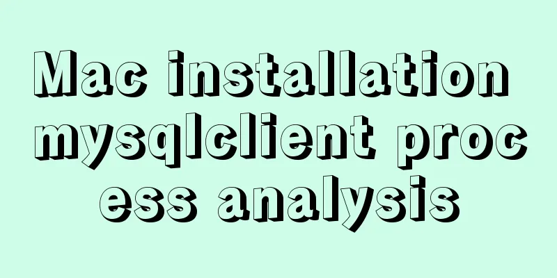Mac installation mysqlclient process analysis