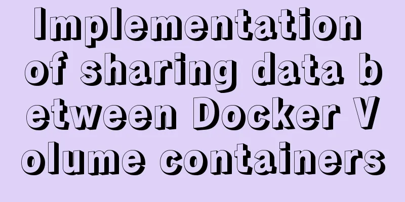 Implementation of sharing data between Docker Volume containers