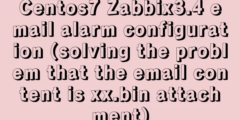 Centos7 Zabbix3.4 email alarm configuration (solving the problem that the email content is xx.bin attachment)