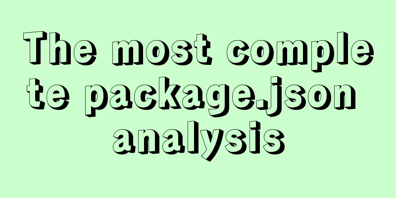 The most complete package.json analysis