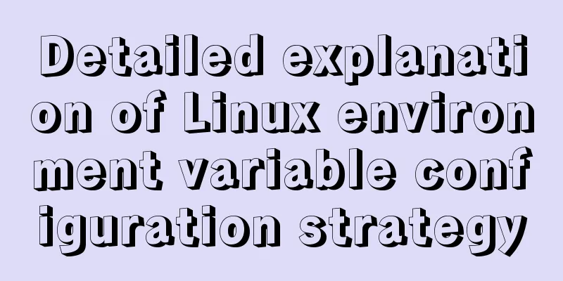 Detailed explanation of Linux environment variable configuration strategy